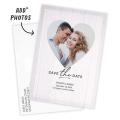 Rustic Heart Save the Date