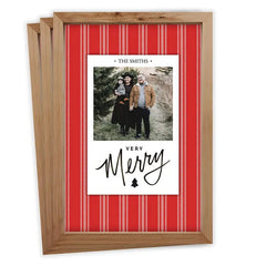 Rustic Very Merry Flat Christmas Photo Card