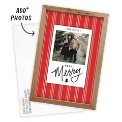 Rustic Very Merry Flat Christmas Photo Card