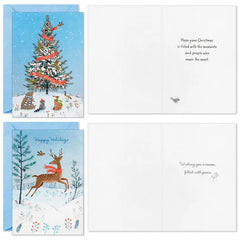 Rustic Winter Boxed Christmas Cards Assortment, Pack of 24