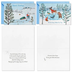 Rustic Winter Boxed Christmas Cards Assortment, Pack of 24