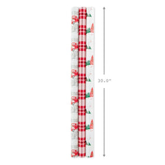 Rustic Winter 3-Pack Reversible Metallic Christmas Wrapping Paper, 120 sq. ft.