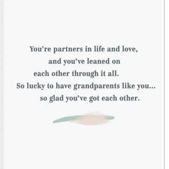 Partners in Life and Love Anniversary Card for Grandparents