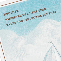 Sailboat Enjoy the Journey Birthday Card for Brother