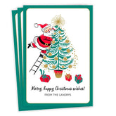 Vintage Santa Flat Christmas Photo Card