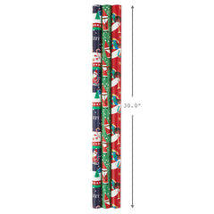 Santa Fun 3-Pack Christmas Wrapping Paper Assortment, 120 sq. ft.