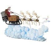 Disney Tim Burton's The Nightmare Before Christmas Santa Jack's Sleigh Ride Tabletop Decoration With Light and Sound