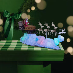 Disney Tim Burton's The Nightmare Before Christmas Santa Jack's Sleigh Ride Tabletop Decoration With Light and Sound