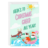 Poolside Holiday Custom Christmas in July Card