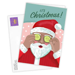 Santa Self-Care Funny Custom Christmas Card