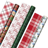Christmas Classics 3-Pack Reversible Wrapping Paper Assortment, 120 sq. ft.