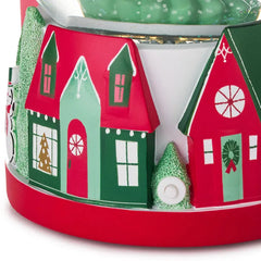 Santa's Flight Christmas Snow Globe With Sound and Motion