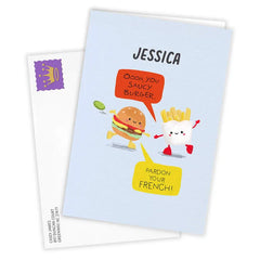 Saucy Burger and Fries Custom Card