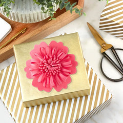 4.6" Pink Flower Gift Bow
