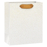 6.5" Gold Dots on Cream Small Gift Bag