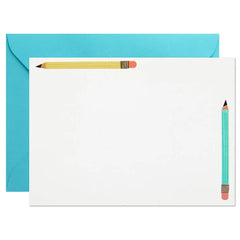 School Fun Flat Note Cards in Caddy, Box of 40