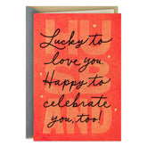 So Lucky to Love You Birthday Card for Husband