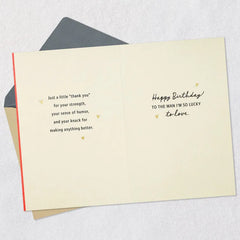 So Lucky to Love You Birthday Card for Husband