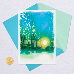 Sun Shining Through Trees Blank Card