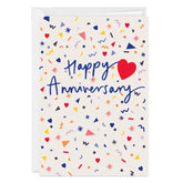 Retro Confetti Custom Anniversary Card