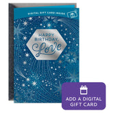 Love You Gift Card Greeting Romantic Birthday Card