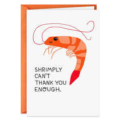 Shrimply Amazing Funny Blank Thank-You Card