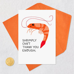 Shrimply Amazing Funny Blank Thank-You Card