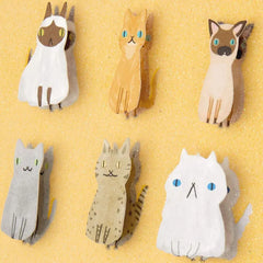 Cats on Yellow Blank Card