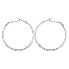 Rain Jewelry Silver Wire Hoop Earrings