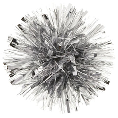 5" Silver Metallic Pom-Pom Gift Bow