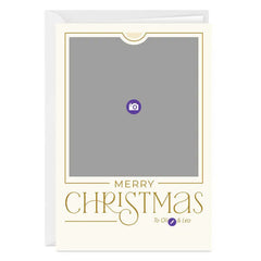 Simple Gold Border Custom Christmas Card