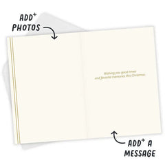 Simple Gold Border Custom Christmas Card