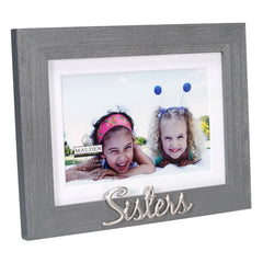 Malden Sisters Gray Distressed Wood Picture Frame, 4x6/5x7