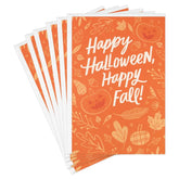 Jack-o'-Lanterns and Fall Leaves Halloween Cards, Pack of 6