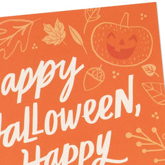 Jack-o'-Lanterns and Fall Leaves Halloween Cards, Pack of 6