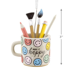 Make It Happy Mug Hallmark Ornament