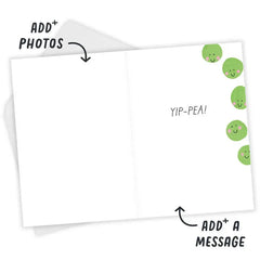 Hap-pea Day Funny Custom Birthday Card