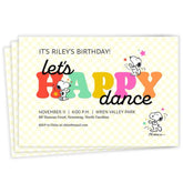 Peanuts® Snoopy Happy Dance Flat Birthday Invitation