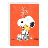 Peanuts® Snoopy and Woodstock Sharing a Hug Custom Card