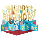Jumbo Peanuts® Snoopy and Woodstock Fun and Good Times 3D Pop-Up Birthday Card