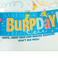Peanuts® Snoopy and Woodstock Burpday Banner Funny Birthday Card