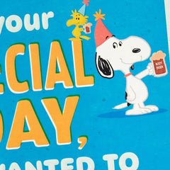 Peanuts® Snoopy and Woodstock Burpday Banner Funny Birthday Card