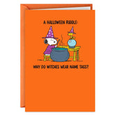 Peanuts® Snoopy and Woodstock Witch Riddle Funny Halloween Card