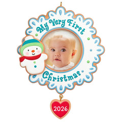 My Very First Christmas 2026 Personalized Ornament, Custom Photo