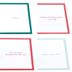 Festive Holiday Wishes Assorted 3D Pop-Up Christmas Cards, Pack of 4