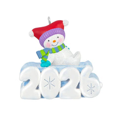 Mini A Snowy 2026 Ornament With Light, 1.25"
