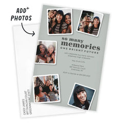 So Many Memories Photo Collage Graduation Invitation