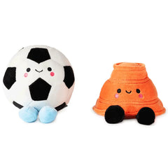 Better Together Soccer Ball and Orange Cone Magnetic Plush Pair, 5" H