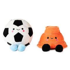 Better Together Soccer Ball and Orange Cone Magnetic Plush Pair, 5" H