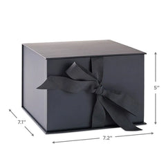 7.2" Solid Gray Large Square Gift Box